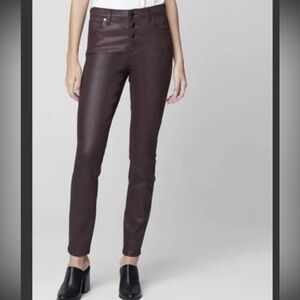 Blank nyc Women's High-Rise Faux Leather Skinny Jeans - Brown